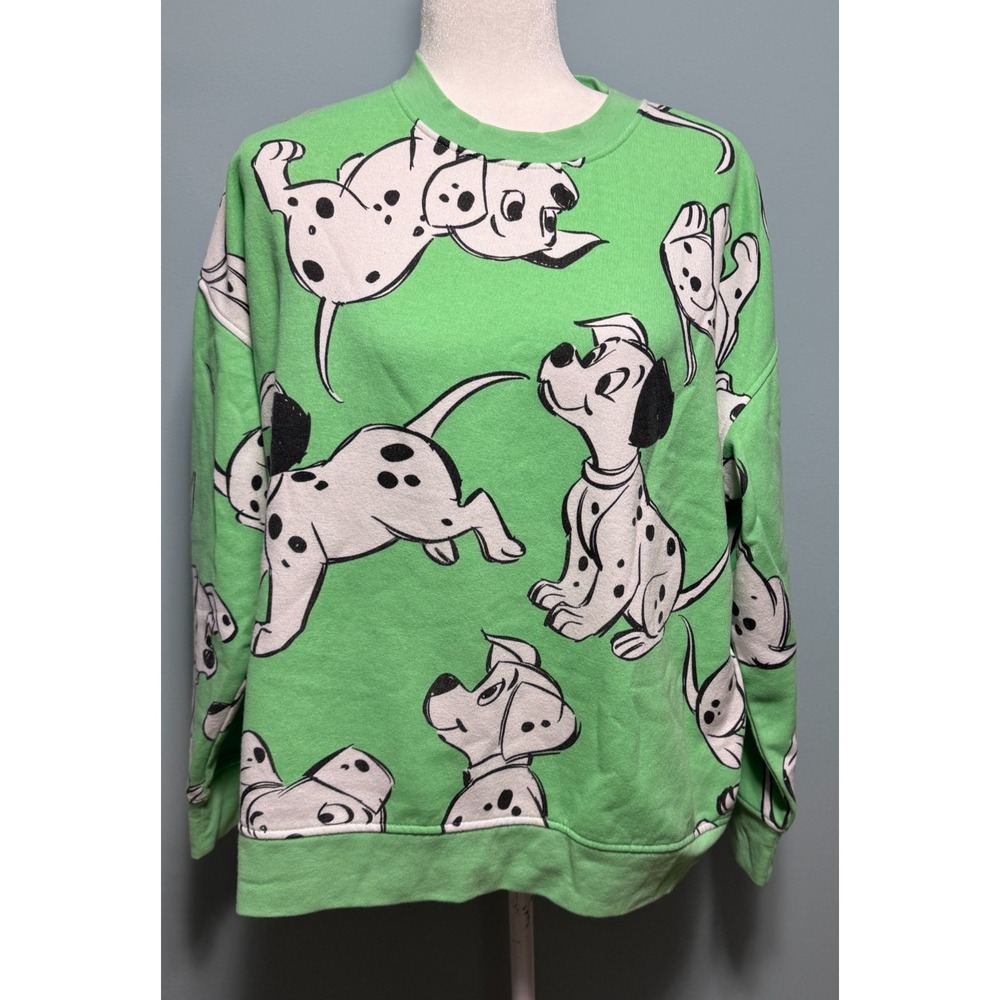 Primark Disney 101 Dalmatians Women L Oversize Sweatshirt Crew Neck Pullover